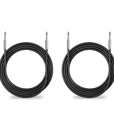 2 Pack PRO Audio 12 Gauge 1/4 to 1/4 Mono PA DJ Speaker Cable Wire 25 foot