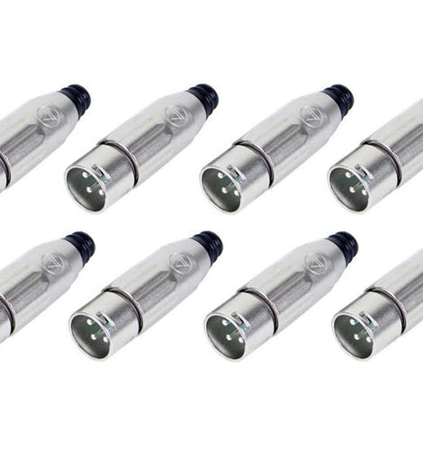 8 Switchcraft AAA3MZ AAA Series 3 Pin XLR Male Cable Mount, Silver Pins / Nickel Metal