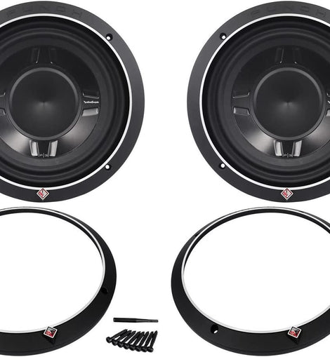 2 Rockford Fosgate P3SD2-10 1200W Shallow Mount Subwoofers