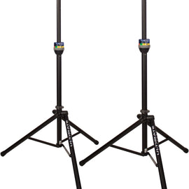 2 Ultimate Support TS-90B TeleLock Series Lift-assist Aluminum Speaker Stand with Speaker Stand Bag