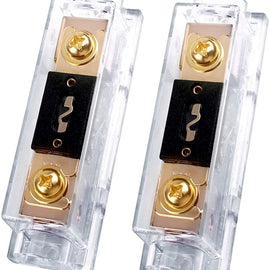 2 Patron PANLFH0G100 100A Inline ANL Fuse Holder, 0/2/4 Gauge AWG ANL Fuse Block with 100 Amp ANL Fuses for Car Audio Amplifier (2 Pack)