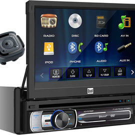 Dual Electronics XDVD176BT 7" LED Backlit Touchscreen LCD Single DIN Car Stereo with Absolute USA HD Camera + American Terminal Vinyl Butt Connectors