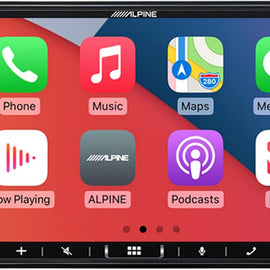 Alpine iLX-407 7-Inch Multimedia Receiver Apple Carplay and Android Auto w/ 2 Pairs Alpine SXE-1751S 6.5" Component Set & Power Pack