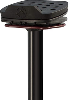 Ultimate Support MS-100R MS Series Professional Column Studio Monitor Stands with Adjustable Angle and Axis, Acoustic Foam Platform, and Three Internal Channels - Black