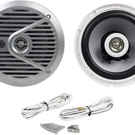 Alpine SPS-M601 110W 6-1/2" 6.5" 2-Way Type-S Marine Coaxial Speakers Silver