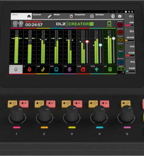 Mackie DLZ Creator XS Adaptive Digital Mixer for Podcasting, Streaming and YouTube with User Modes, Mix Agent Technology, Auto Mix, Onyx80 Mic Preamps