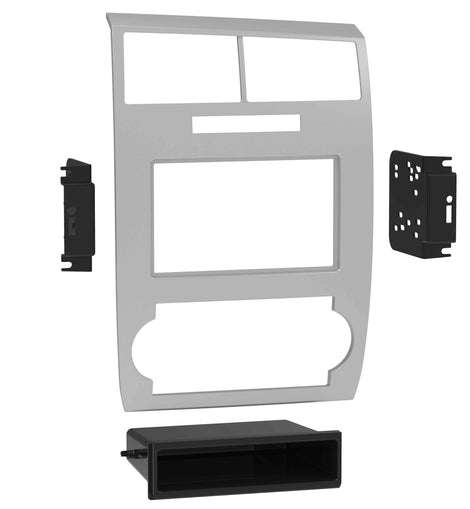 Metra 99-6548S Single-DIN or Double-DIN Stereo Dash Kit - Compatible Fits for Dodge Charger/Magnum (without factory navigation) 2005-2007