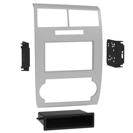 Metra 99-6548S Single-DIN or Double-DIN Stereo Dash Kit - Compatible Fits for Dodge Charger/Magnum (without factory navigation) 2005-2007