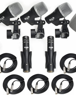 CAD Audio Stage7 Drum Mics with 7 20' XLR Cables