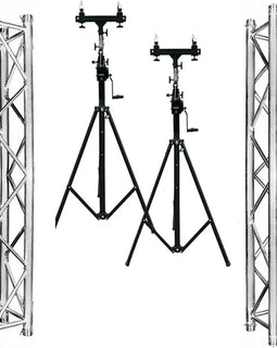 MR TRUSS DJ PRO Crank-up Portable 10' Lighting Stand with 12' Truss Package