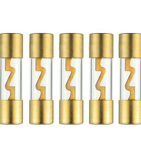 American Terminal TAGU60-5 60 Amp Gold-Plated AGU Glass Fuse (5 Pack)