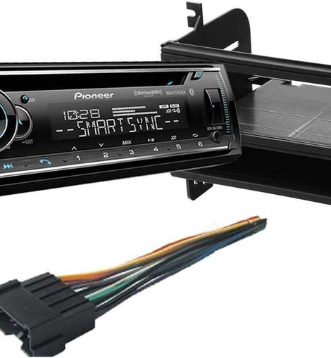 Pioneer DEH-S6220BS 1-DIN CD/DM Bluetooth & Dash Kit Fit 2005-2008 Hyundai Tucson