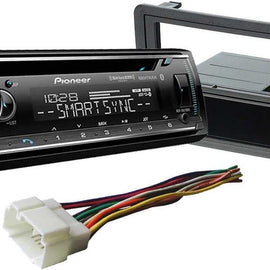 Pioneer DEH-S6220BS 1-DIN CD/DM Bluetooth & Dash Kit Fit 2001-2005 Honda Civic