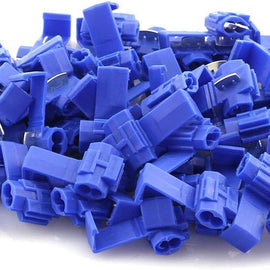 Patron 100pcs Quick Splice Wire Terminals Snap Lock Blue 16-14 AWG