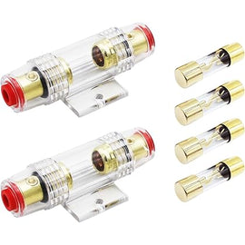 2 XP Audio XAFU80 80 Amp Inline AGU Fuse Holder Fits 4, 8 & 10 Gauge Wire