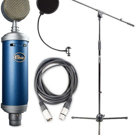 Blue Bluebird SL Microphone Bundle with Mic Boom Stand, XLR Cable and Pop Filter Popper Stopper