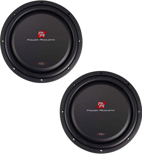 2 Power Acoustik EW-124S 12″ EDGE Shallow Series 2.5″ Depth Subwoofer