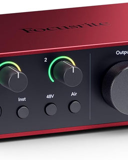 Focusrite Scarlett Solo USB Audio Interface Headphones + Pop Filter + XLR Cable