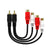 2 Absolute 2F1M RCA Interconnect Cable Wire Marine Car Amplifier Stereo Home Audio