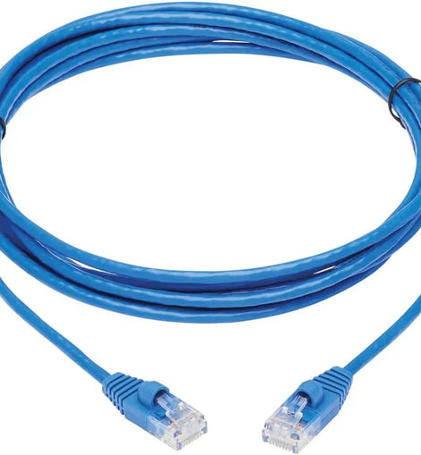 Cat6a Ethernet Network Patch Cable RJ45 23AWG 600Mhz Solid Copper Wire 3' Blue