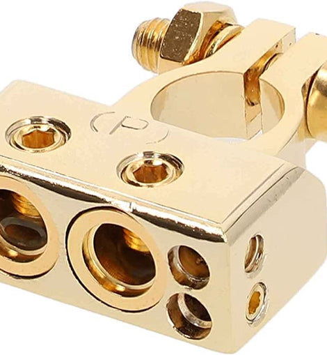 DC Sound DBTG300P 0/2/4/6/8 AWG Gold Single Positive Power Battery Terminal Connectors