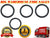 4 12" Gray Carpeted MDF Car Stereo Speaker Woofer Subwoofer Sub Ring Spacer