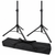 2 MR DJ SS300B Speaker Stand with Road Carrying Bag Universal Black Heavy Duty Folding Tripod PRO PA DJ Home On Stage Speaker Stand Mount Holder with Road Carrying Bag