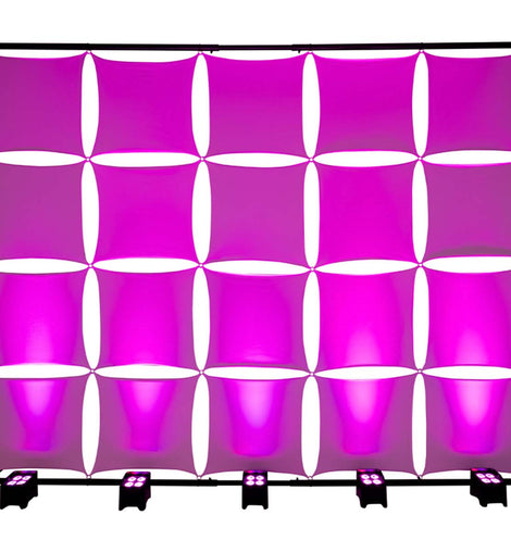 Headliner HL30070 Ventura DJ Backdrop use with uplights for vivid color