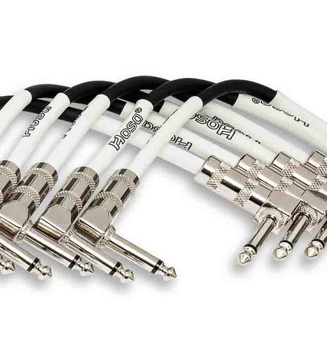 Hosa CPE-606 Right Angle to Right Angle Guitar Patch Cable (6 Pack, 6 Inch)