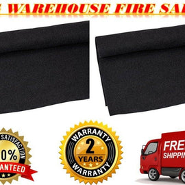 2 Absolute C15BK 15' Long 4' Wide Black Carpet for Speaker Sub Box Carpet