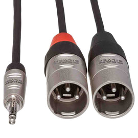 Hosa HMX, 3.5mm TRS Male to Dual XLR Male Pro Stereo Breakout Cable
