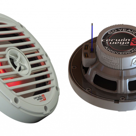 2 Cerwin Vega VM65 6.5" 250W Marine & Powersport Speakers w/LED Lighting