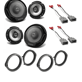 2 Set Kenwood KFC1666S 6.5" speaker Fit Honda 6.5" Or 6.75" Speaker Adapter & Harness