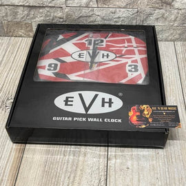 EVH 0227281000 Pick Shape Clock, Red/White/Black Stripes