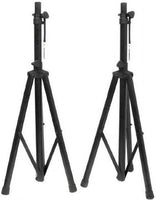 2 Pack MR DJ SS350B Universal Heavy-Duty Folding Tripod Speaker Stand