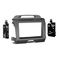 Metra 95-7344G Double DIN Gray Dash Installation Kit - Compatible Fits for Kia Sportage 2011-2016
