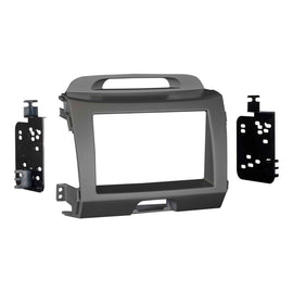 Metra 95-7344G Double DIN Gray Dash Installation Kit - Compatible Fits for Kia Sportage 2011-2016