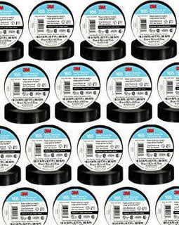 100 Rolls 3M 165 TEMFLEX 3M 1700 Upgrade Black 3/4" Vinyl Electrical Tape