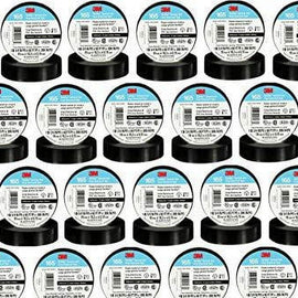 100 Rolls 3M 165 TEMFLEX 3M 1700 Upgrade Black 3/4" Vinyl Electrical Tape