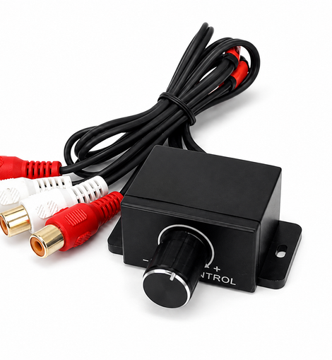 Absolute RSW250 Universal Remote Amplifier Audio & Bass Level Controller RCA In/Out with Dash Mount Bracket
