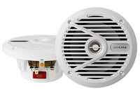 Alpine MRN-S77-LW 600W 7.7" 2 Way Coaxial Marine Speakers with White LED Grilles