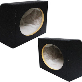 2 Enclosures Box Car Audio Speaker 6X9" Angled/Wedge Thick Real Carpet