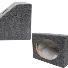 Absolute USA 6X9PKG 6 X 9 Inches Angled/Wedge Box Speakers, Set of Two (Grey)