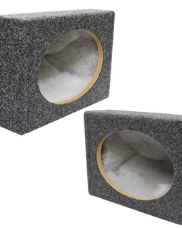 2 NEW Absolute MDF Angled Style 6"x9" Gray Car Audio Speaker Box Enclosures