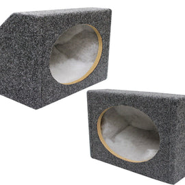 2 NEW Absolute MDF Angled Style 6"x9" Gray Car Audio Speaker Box Enclosures