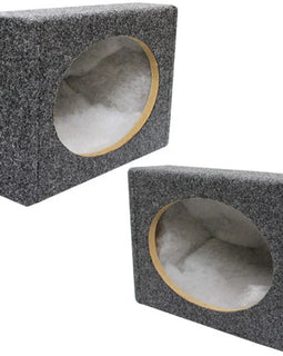 Absolute 6X9PKG MDF Angled Style 6"x9" Gray Car Audio Speaker Box Enclosures