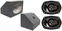 Cerwin Vega H7693 6x9" 3-Way Speakers + Gray Angled Wedge Enclosure Box