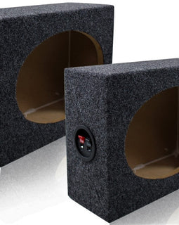 2 Pair MK Audio 6"x9" Square MDF Speaker Box with Black Carpet & Terminal Cups for Car & Home