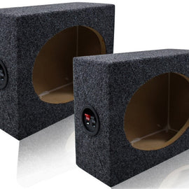 2 Pair MK Audio 6"x9" Square MDF Speaker Box with Black Carpet & Terminal Cups for Car & Home