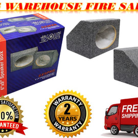 2 NEW Absolute MDF Angled Style 6"x9" Gray Car Audio Speaker Box Enclosures